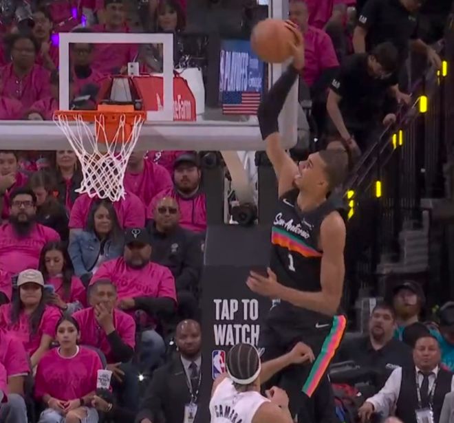 文班亚马首秀惊艳 马刺力克开拓者晋级季后赛